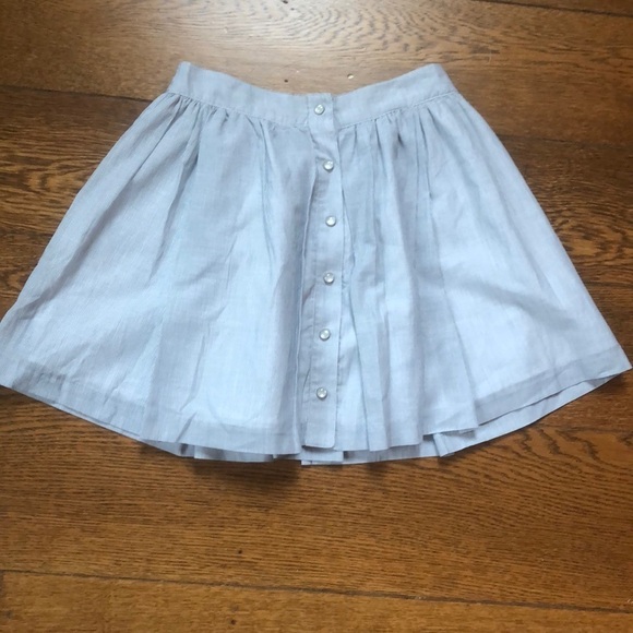 BCBG Generation Stripe Button Front Flowy Skirt 0 - Picture 1 of 6
